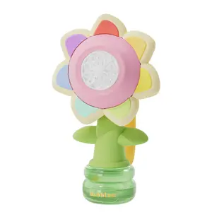Flower Shape Automatic Bubble Blower with Colorful Lighting, Handheld Bubble Machine Toy for Kids, Ideal Birthday Gift