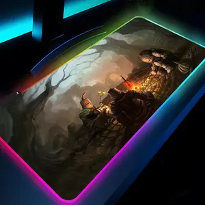 Dark Souls Mouse Pad Rgb Xxl Laptop Mat Gaming Mousepad Backlit Keyboard Gamer Girl Table Pads Desk