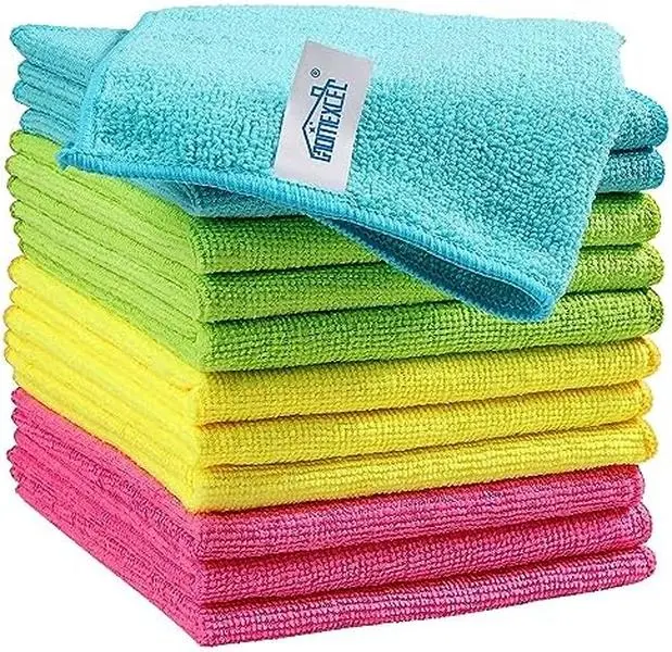 HOMEXCEL 12PK Microfiber Cleaning Cloth, Cleaning Rag for Home, 11.5x11.5in
