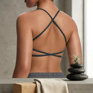 Women's Low Impact Workout Sports Bra - Fitness Trinity Ivy Yoga Crop Tank Top for Gym Running Exercise Comfortable Breathable Supportive Activewear Seamless Design Perfect for Yoga Pilates Training Lightweight Moisture Wicking Fabric
