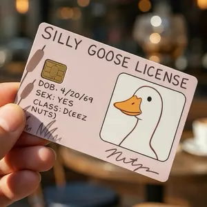 (2 Pack) Funny Silly Goose Debit Card Skin High-Quality Vinyl Card Decal Credit Card Cover Scratch-Resistant Water-Resistant Everyday Accessories