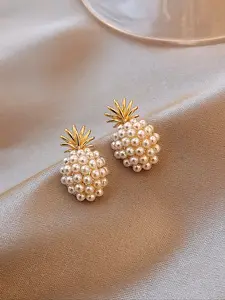 Adorable Pineapple Pearl High Quality Earrings for Women, Perfect Daily Wear Valentine's Gift, Ideal for Her, Casual Style, All Seasons