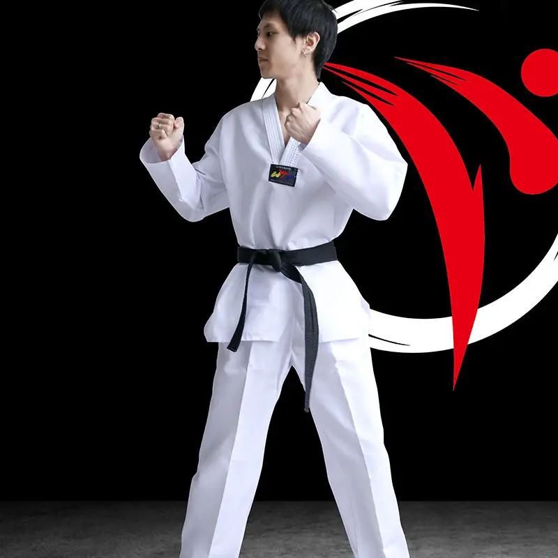 Taekwondo clothing autumn children's adult do clothing men's and women's beginners short-sleeved long-sleeved training clothes