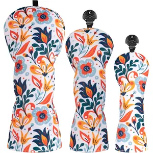 CRAFTSMAN Golf Club Head Cover 3 Pack Golf Club Headcovers for Driver Woods Hybrirds