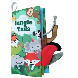 Soft Baby Book, Comfortable Tactile, Suitable for Tummy Time, Crinkle Sound Cloth Book, Learning Books, Early Development Toy, Newborn Gift