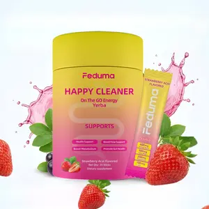 Feduma Happy Cleaner Cutting Mix  -  Berberine, Chromium, 5-HTP, Yerba Mate & Magnesium , Strawberry Acai Flavor,30 Servings