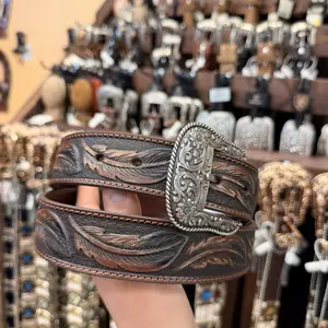 Men Ariat belts brown