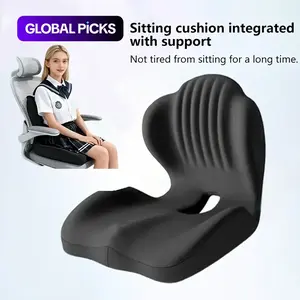 Memory Foam L-Shaped Chair Cushion, Back Support Seat Pad, Reduces Fatigue and Acts as a Posture Corrector for Office, Car and Truck Seats