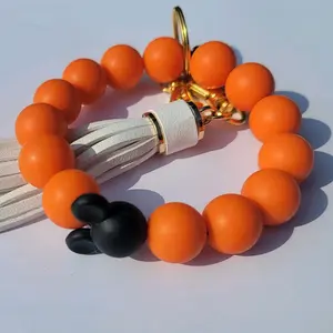 Black & Orange Mouse Wristlet