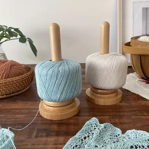 Multifunctional set, wooden yarn storage box, desktop yarn reel holder, stylish design spool storage unit, rotating wooden winder, yarn storage solution, the perfect holiday gift for knitting enthusiasts.