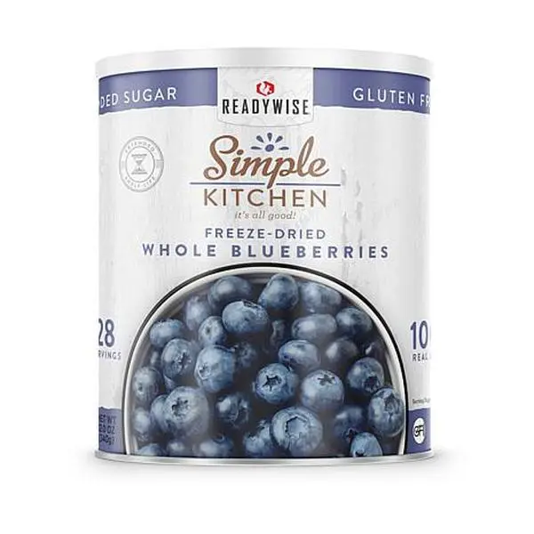 ReadyWise Simple Kitchen Freeze-Dried Blueberries - 28 Serving Can ReadyWise Simple Kitchen Freeze-Dried Blueberries - 28 Serving Can