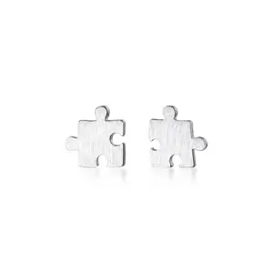 [Limited time event] Jigsaw puzzle earrings, niche, simple, personalized, high-end design earrings, birthday gifts
