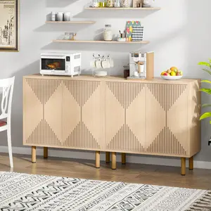 Tribesigns 59" Modern Storage Cabinet Set, Freestanding Sideboard, Classic Wood Buffet Cabinet With Ample Storage, Large Utility Cabinet For Living Room, Dining Room & Garage buffetcabinet
