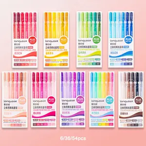 54/36/6 Colors 3D Colorful Stylo Gel Pens Set, Assorted Medium Point, Acrylic Paint Markers, Smooth Writing, Perfect for Drawing and Sketching, Art Markers Set