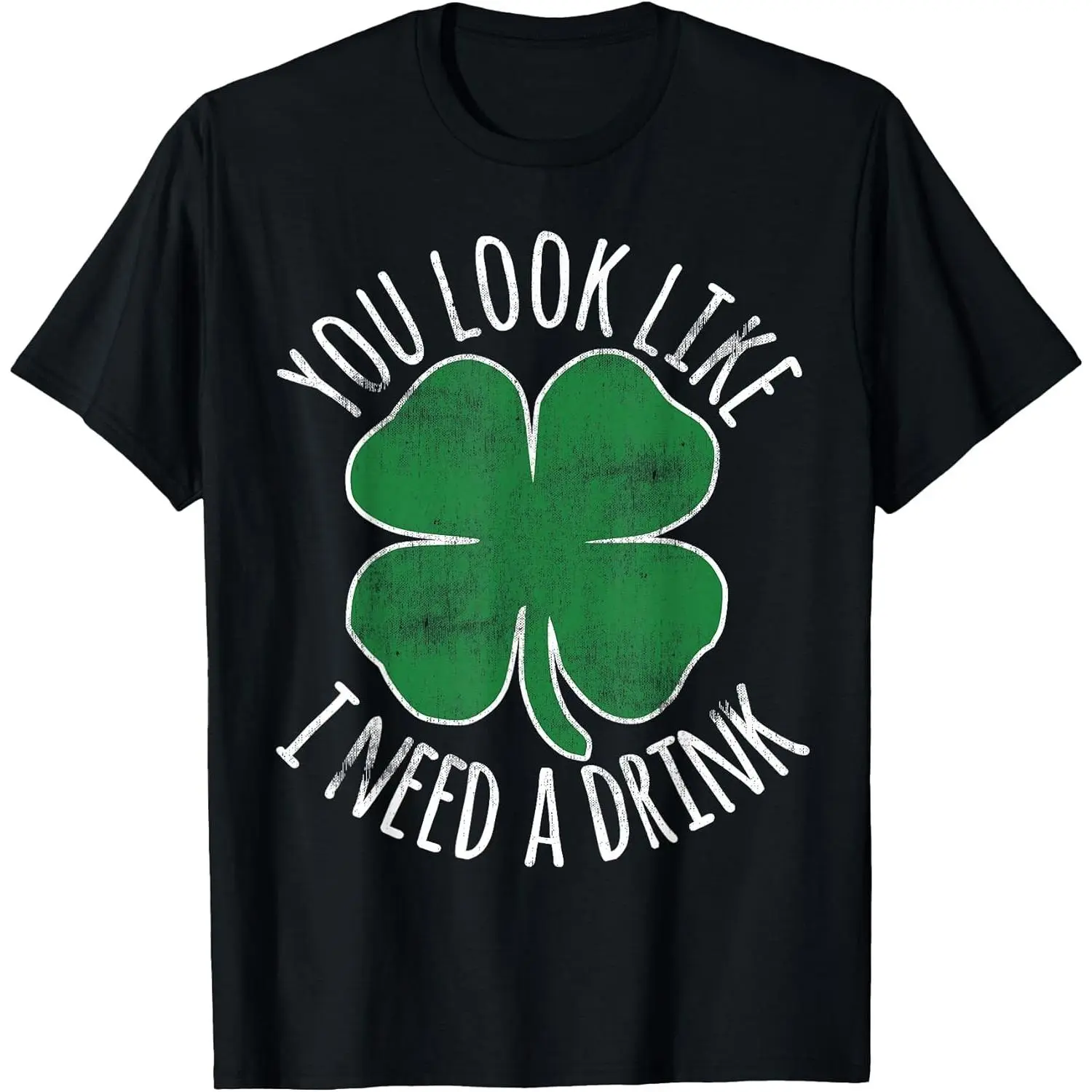 Men's St. Patrick's Day T-Shirt, Funny Shamrock Beer Graphic Prints, Soft Fabric Short Sleeve Crewneck Top, Shortsleeve, Fit, Piece