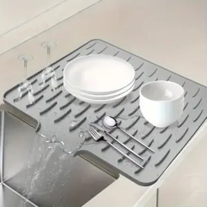 Kitchen Dish Drying Mat, Filter Water, Easy Clean, Non-Slip Drainage Pad, 1 Piece Utensil Dryer, Ideal for Kitchen Organization, Kitchenware