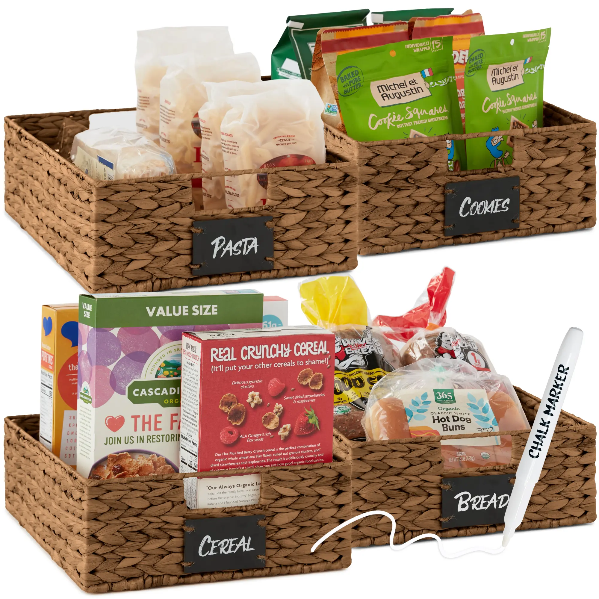 Best Choice Products Set of Woven Water Hyacinth Baskets Best Choice Products Set of Woven Water Hyacinth Baskets