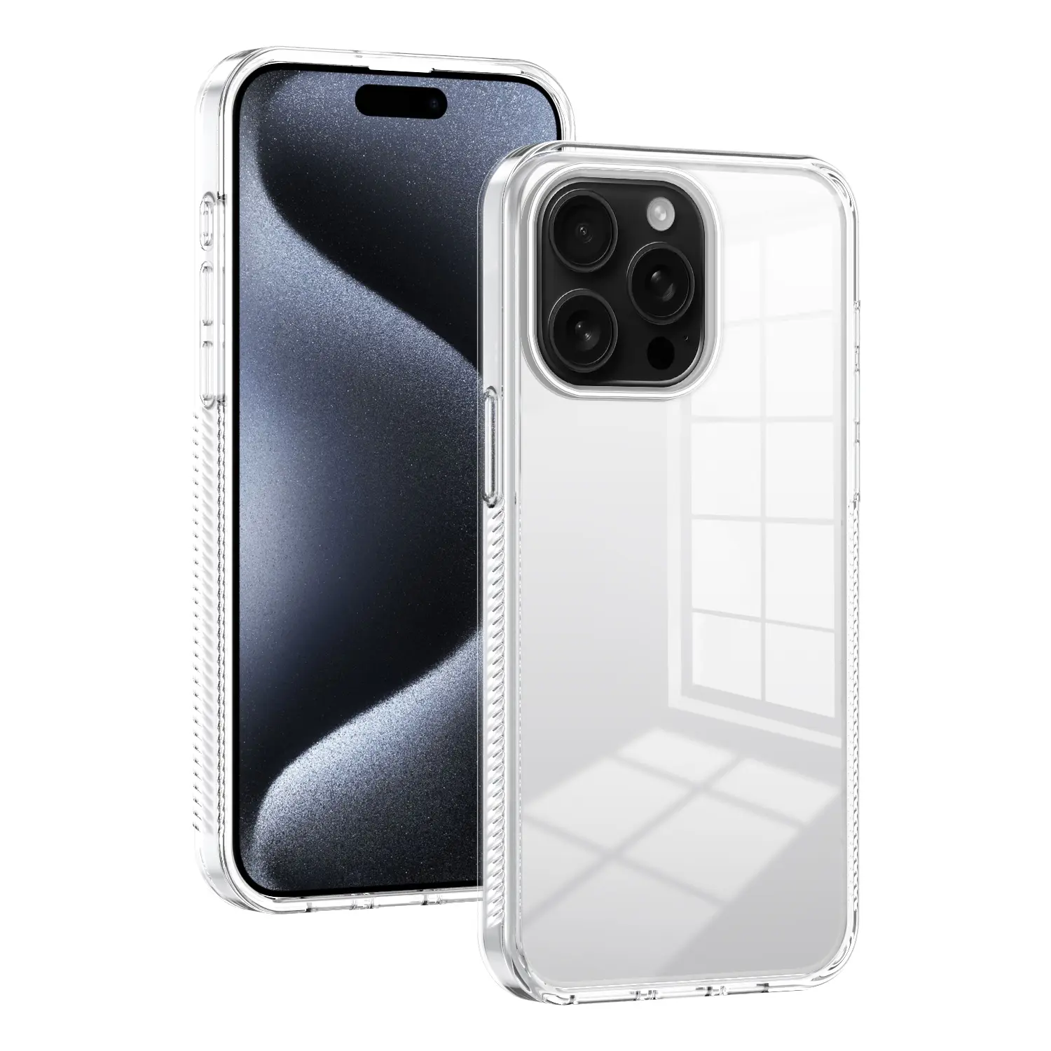 Transparent Crystal Protective Casing for Samsung S24 Ultra, S23 Ultra, A73, A55, A53, A35 (A/S Series) - TPU Overmold Hard Acrylic Back, Non-Slip Side Texture, Drop Shockproof Full Protection, Black Cell Phone Cover Accessory