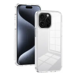 Transparent Crystal Smartphone Case for Samsung S24 Ultra, S23 Ultra, A73, A55, A53, A35 (A/S Series) - TPU Overmold Hard Acrylic Back, Non-Slip Side Texture, Drop Shockproof Full Protection, Black - Cellphone Handheld Devices Accessories