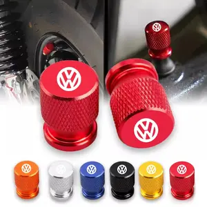 4pcs Car Wheel Tire Valve Caps, Tire Pressure Caps, Metal Cap Case for Vw Volkswagen Golf Polo Passat Touran, Auto Accessories, Car Styling, Car Parts