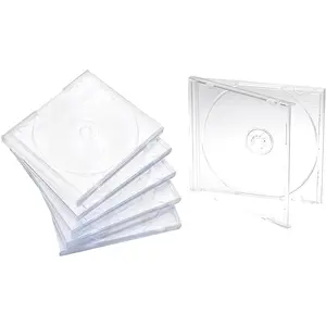 Maxtek 10.4 mm Standard Single Clear CD Jewel Case with Assembled Clear Tray, 25 Pack