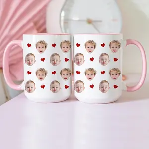Custom Baby Face Mug, Personalized Photo Coffee Mug, Custom Picture Cup for Grandma Grandpa, Baby Photo Mug Gift, Unique Keepsake Mug