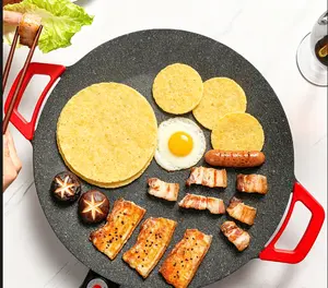 Smokeless Electric Grill, Non-Stick Indoor Griddle, Fast Heating for Family BBQ & Gatherings Pan Skillet Temperature
