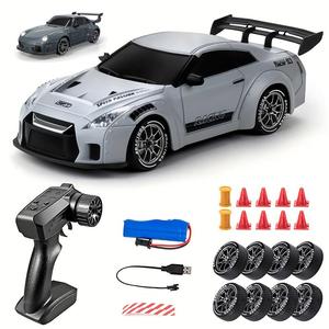 1:24 remote control drift car, 1 box 2.4g 4wd remote control car with light & tires, perfect birthday gift for kids, rc cars