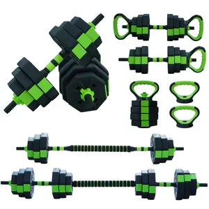4-In-1 Adjustable Weights Dumbbell Set, 44 Lbs Weight Set with Connector Used As Kettlebells, Barbell, Push Up Stand, Fitness Exercise Dumbbell, Free Weight Set for Home Gym