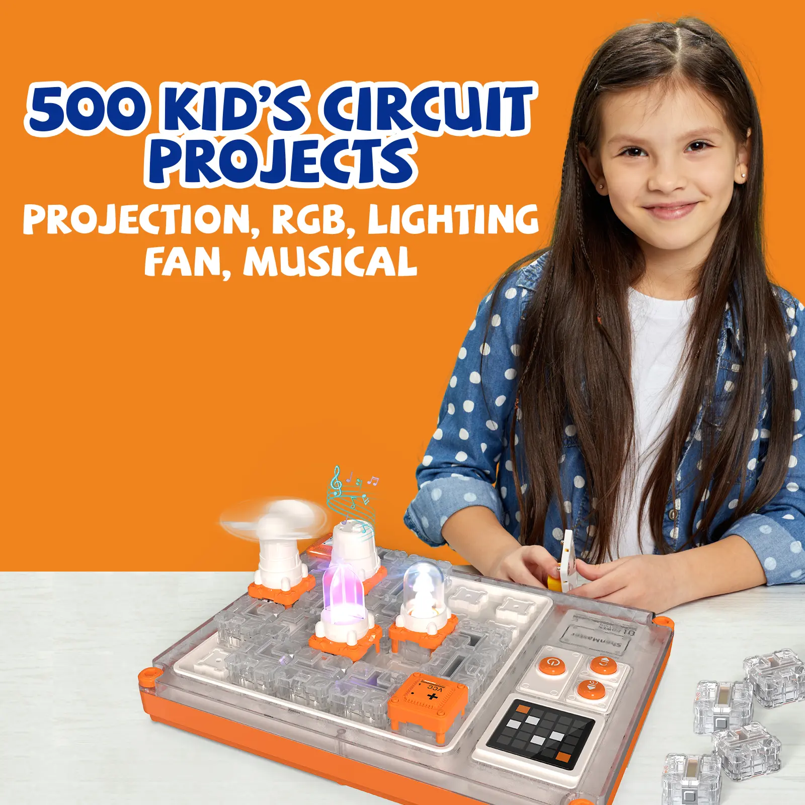 Stem Circuit Building Science Experiment Kit,Full Function Electronic Build Set,Safety Interlock Device,Ideal Gift for Adults & Kids