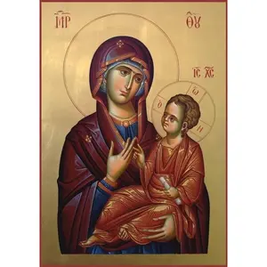 Orthodox Christian Icon of Theotokos (Saint Mary) – Mounted on Wood
