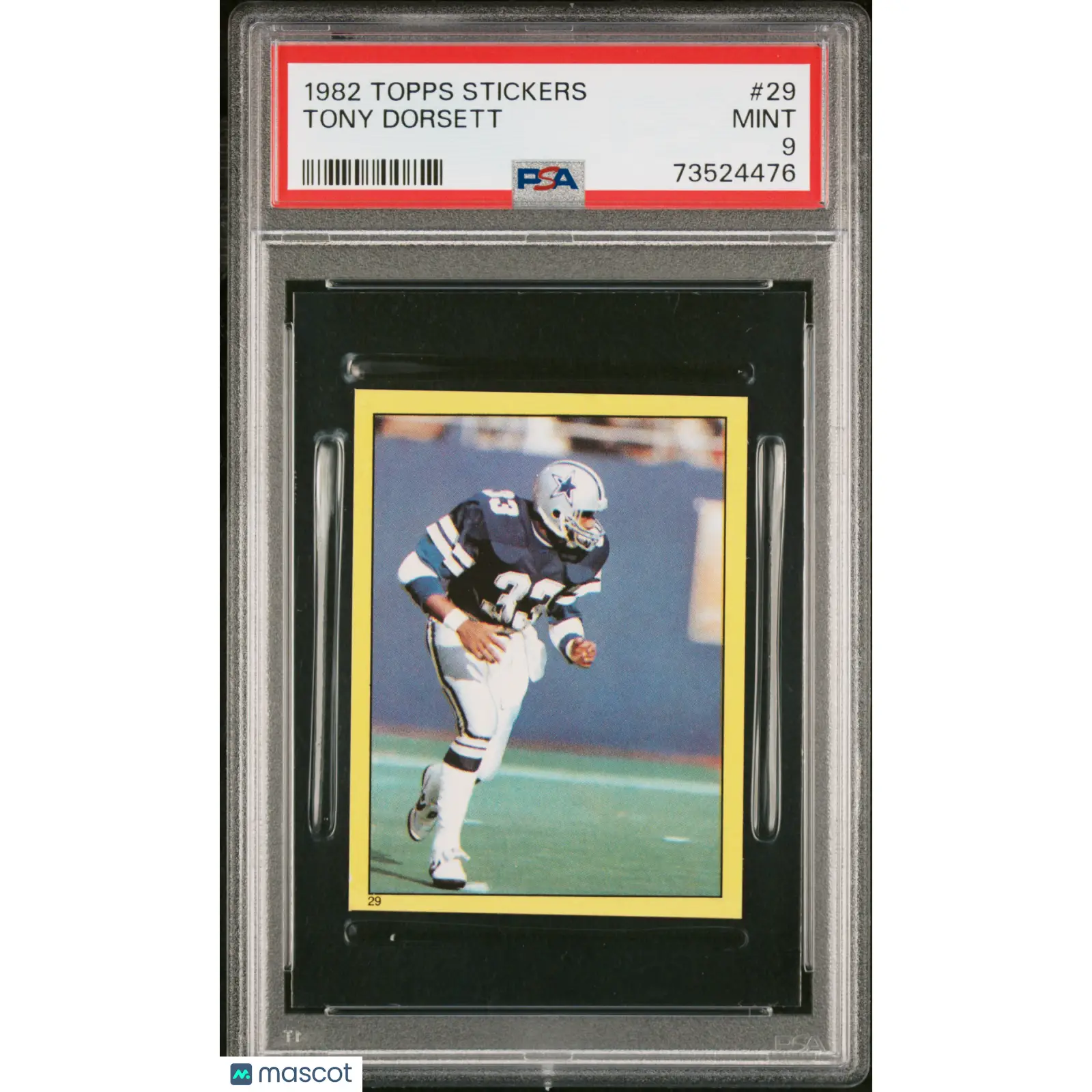 Tony Dorsett PSA 1982 Topps Stickers Football #29 9 73524476