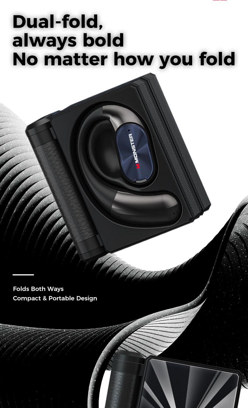 Monster Ear Buds - Headphones Bluetooth with Dual-Fold Design, Noise Isolation - 145H Playtime Wireless Earbuds Bluetooth 6.0, IPX5 Waterproof & Sweatproof Wireless Headphones, Headset Ideal Traveling Gadgets & Electronic Gifts for Men and Women Monster Ear Buds - Headphones Bluetooth with Dual-Fold Design, Noise Isolation - 145H Playtime Wireless Earbuds Bluetooth 6.0, IPX5 Waterproof & Sweatproof Wireless Headphones, Headset Ideal Traveling Gadgets & Electronic Gifts for Men and Women