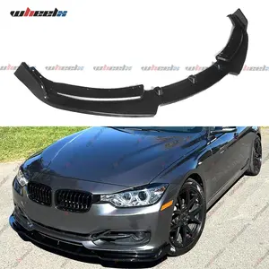 2012-2015 BMW 3 Series F30 - 3-Piece Carbon Fiber Pattern Front Bumper Splitter Kit, (Base Model Only, Not for M Sport) Car Accessories Car Spoiler