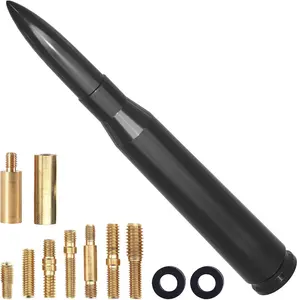 Car Truck Antenna  Universal Short Replacement for GMC Sierra Chevy Silverado Dodge Ram 1500 2500 3500 Ford F150 F250 F350 Super Duty Raptor Radio Accessories, Black