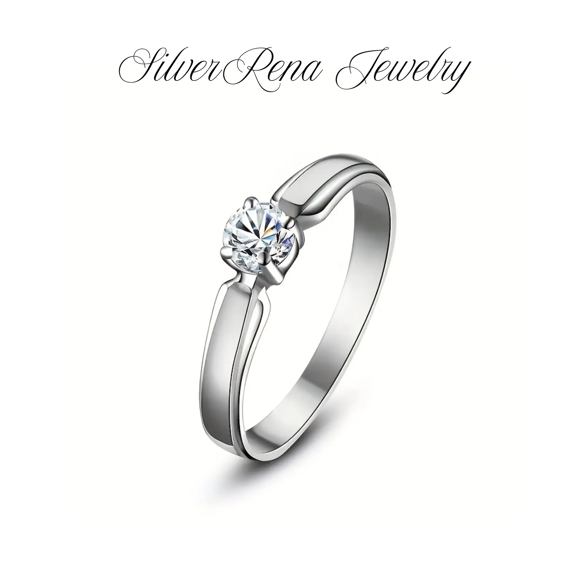 S925 Sterling Silver Classic Elegant Moisssanite Ring Jewelry for WomenEngagement Wedding Lady's Gift Luxury Jewelry
