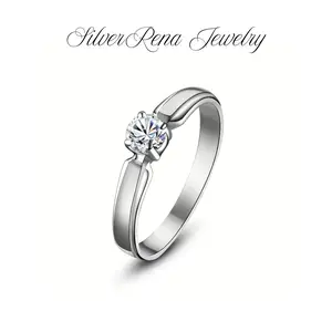 S925 Mother's Day Sterling Silver Classic Elegant Moisssanite Ring Jewelry for WomenEngagement Wedding Lady's Gift Luxury Jewelry