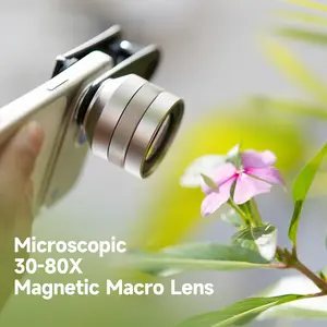 Martvsen 30-80x Magnetic Phone Macro Lens, Detachable HD Portable Lens, Ideal for Jewelry, Jade, Tattoo, Outdoor Photography