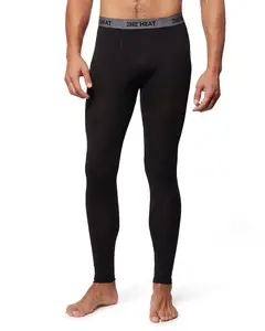 32 Degrees Men's Lightweight Baselayer Legging | Form Fitting | 4-Way Stretch | Thermal, Black, Large