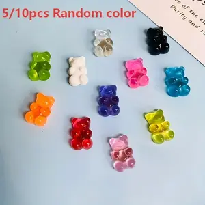 Cute Bear Shaped Fridge Magnet, 5/10pcs Colorful Refrigerator Magnet, Decorative Refrigerator Magnet, Office and Kitchen Cute Magnets, Decoration
