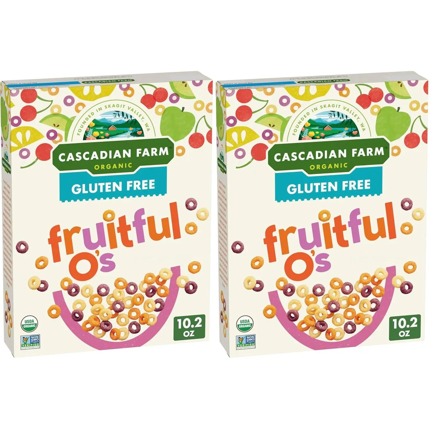 Cascadian Farm Organic Cereal, Fruitful O's, 10.2 Oz
