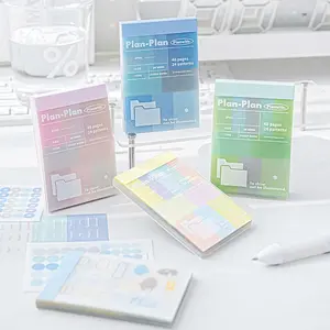 48 Sheets/book Sticker Book, Multi-Functional Marking Theme Stickers, Daily Reminder Index Tabs, Important Highlighter Stickers, Sticky Labels