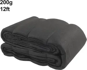 12 FT Round Pool Liner Pad for Above Ground Pools, Non Woven Pool Base Floor Protection Cover, Black Ground Cloth Pad for 12 Foot Round Swimming Pools, 1 Pack