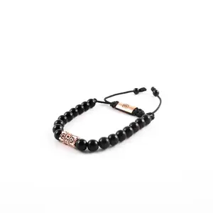 Black Onyx X Rose Gold Invictus Bracelet