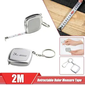 Meters Small Tape Measure Key Ring, Mini Steel Tape Measure, Portable Compact Design, Ideal for Pocket Carrying, Essential Tool