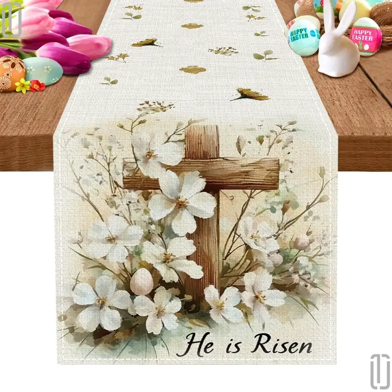 Easter Tablecloth, Holiday Decoration, Perfect for Spring Celebrations, Home Use, Party Occasions, High-Quality Material