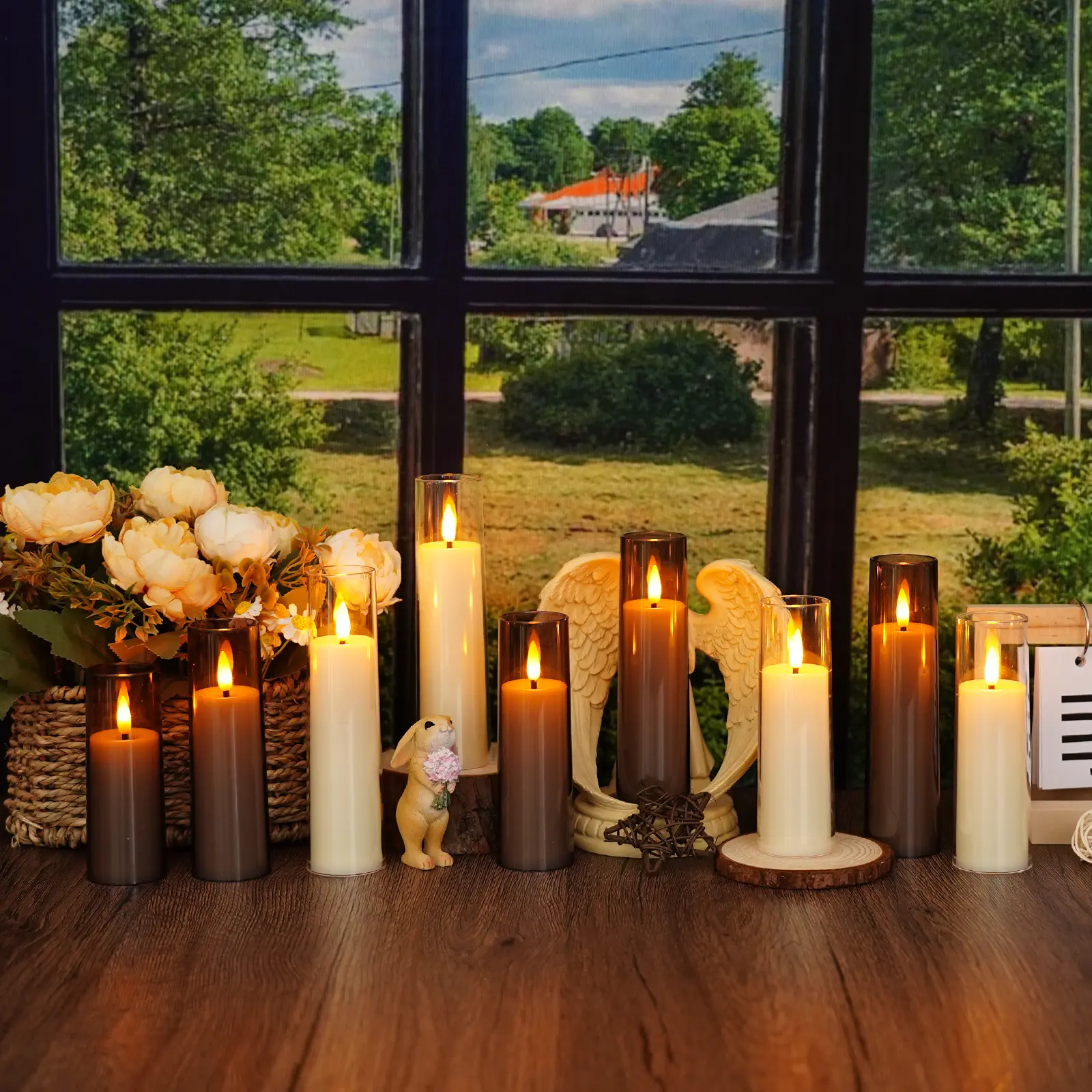 12 Pcs Flameless Candles, Battery Required, LED Candles with Remote Control Timer, Party Wedding Decor, Halloween, christmas decorations, Lighting