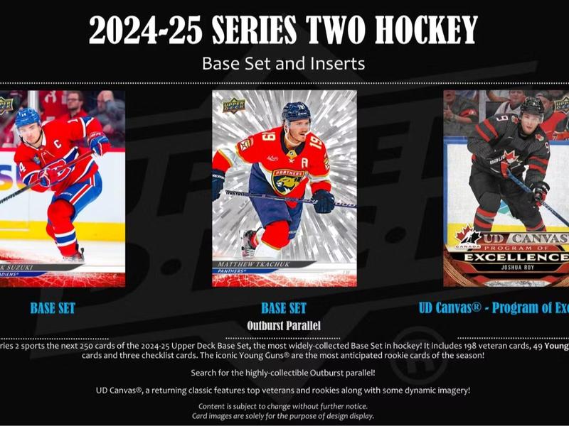 Upper Deck 2024/25 Series Two Hockey Tin with Young Guns & Dazzlers Bonus Pack