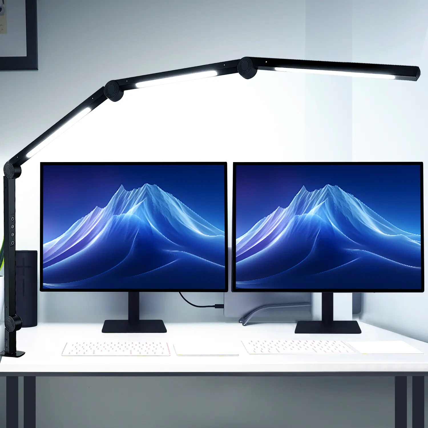 YEEWHALE Clamp-On LED Desk Lamp - Bendy Adjustable All-Metal Aluminum Arm, 3 Light Sources, 4 Color Modes, 5 Brightness Levels, Eye-Caring, Memory Function, Bendy Desk Lamps,campingessentials,outdoorfurnitureset,campinggear