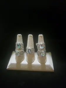 Blue Topaz Elegant Silver Ring